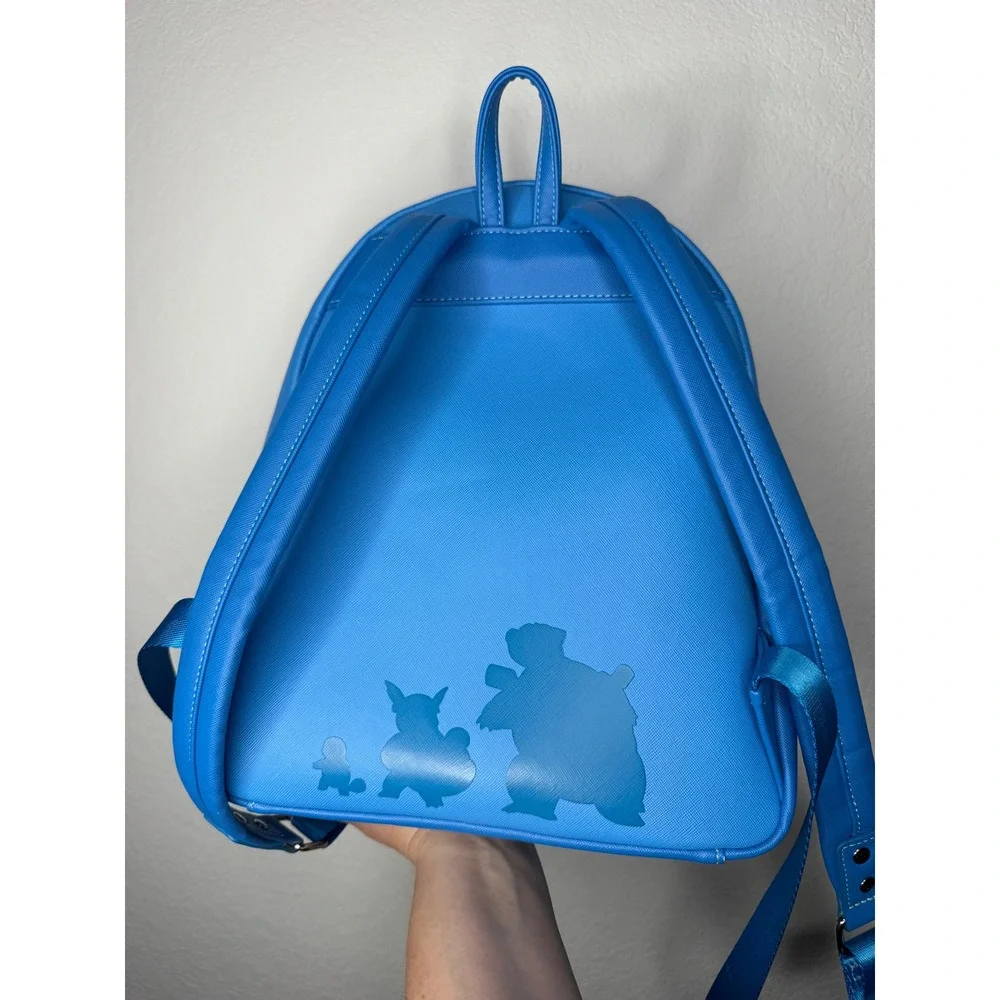 Loungefly Pokemon Squirtle Wartortle Blastoise Evolution Mini‎ Backpack Blue